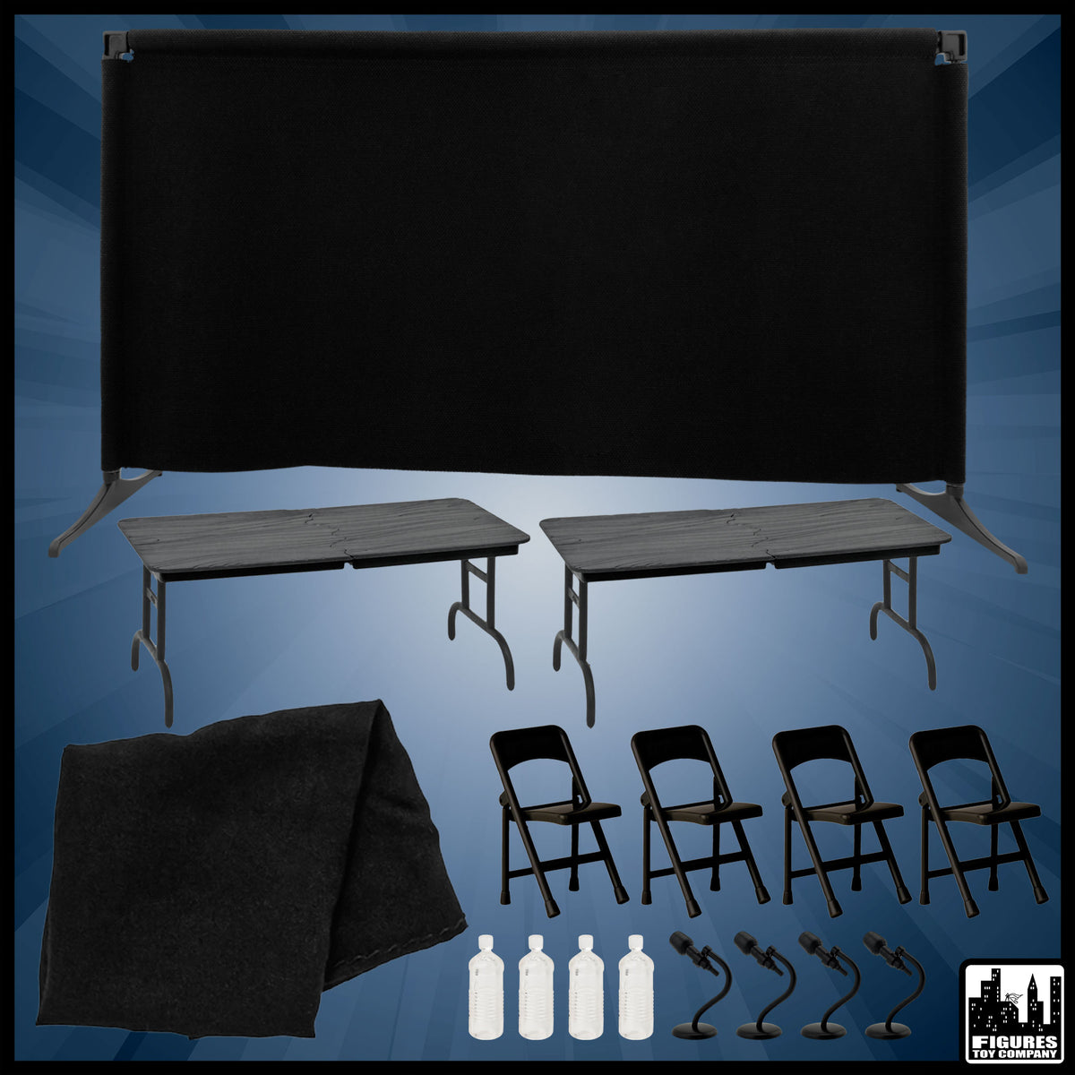 Media Scrum Accessory Set for WWE & AEW Wrestling Action Figures