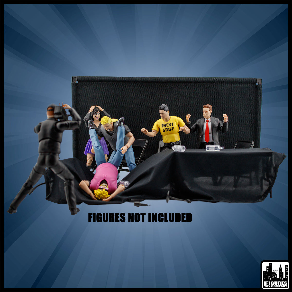 Media Scrum Accessory Set for WWE & AEW Wrestling Action Figures