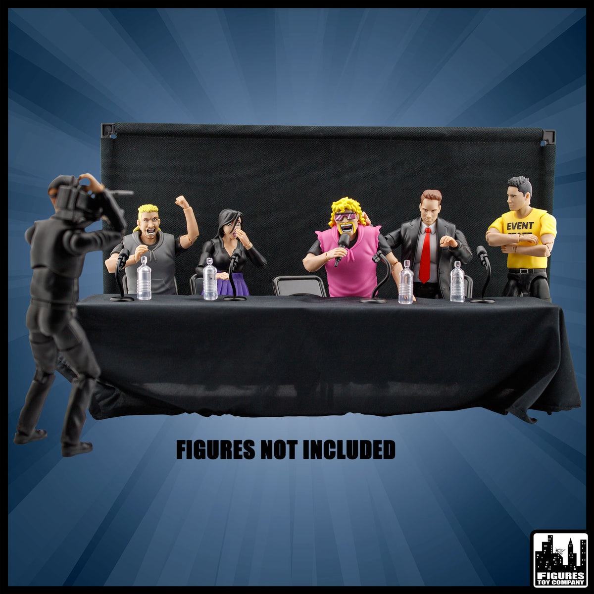 Media Scrum Accessory Set for WWE & AEW Wrestling Action Figures