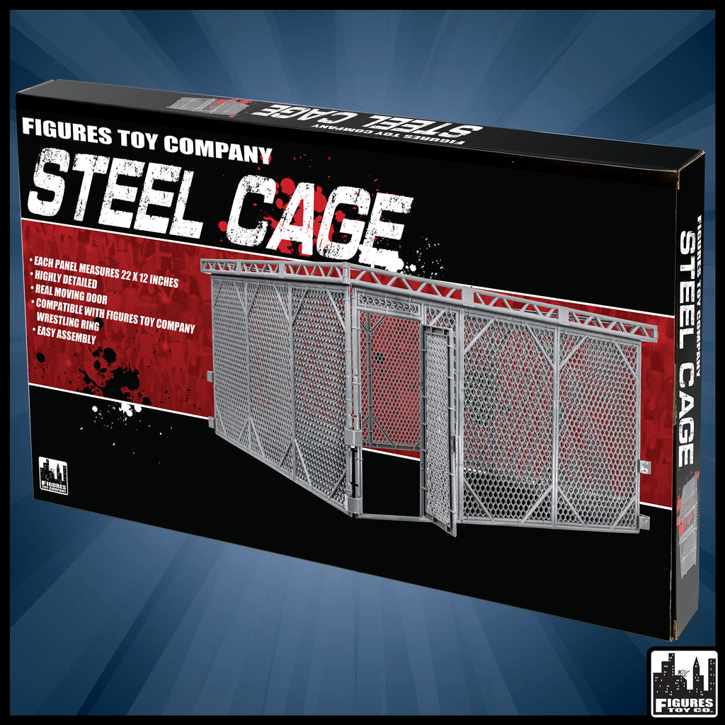 Steel Cage Playset for Figures Toy Company Wrestling Rings