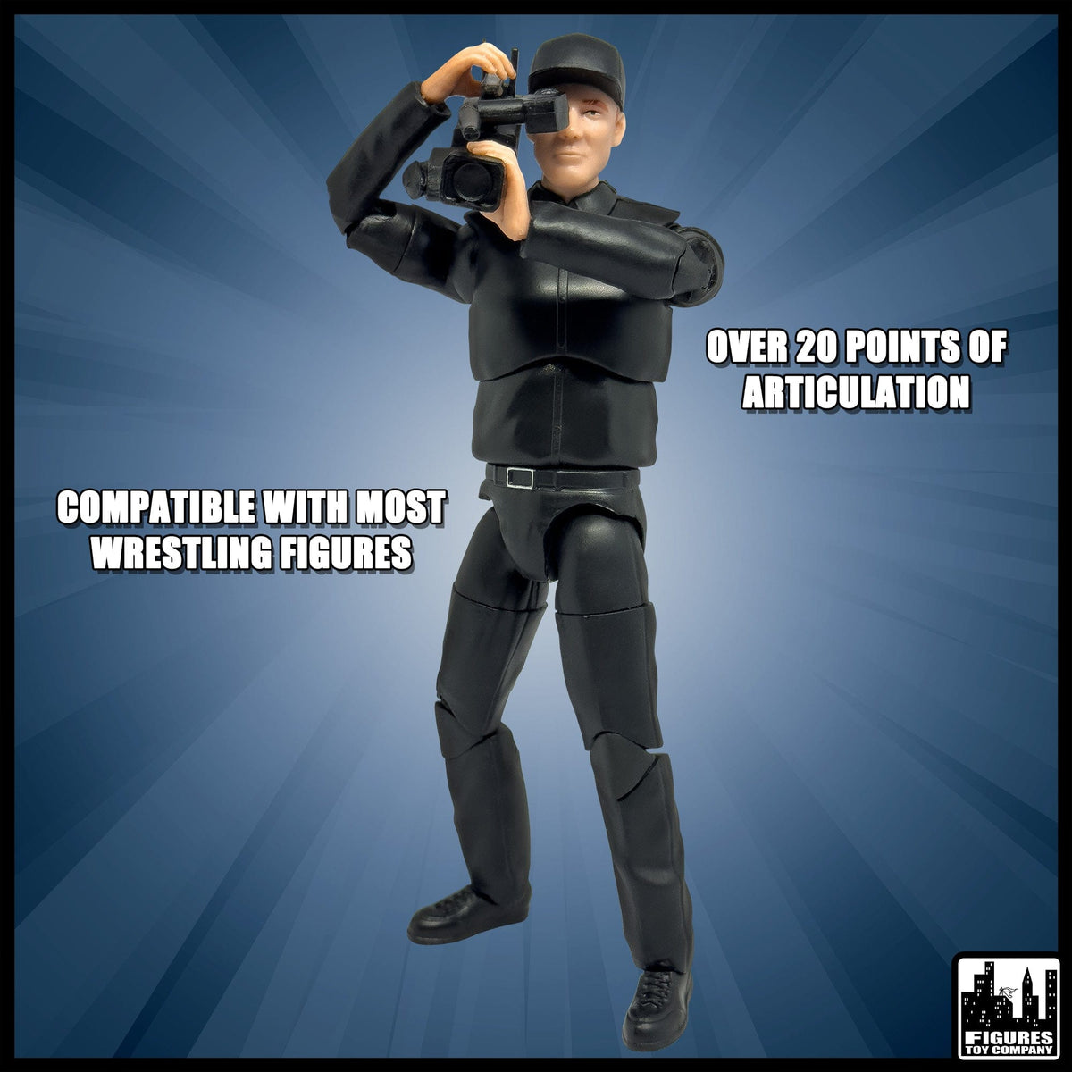 Ultimate TV Camera Man &amp; Accessory Set for WWE &amp; AEW Wrestling Action Figures