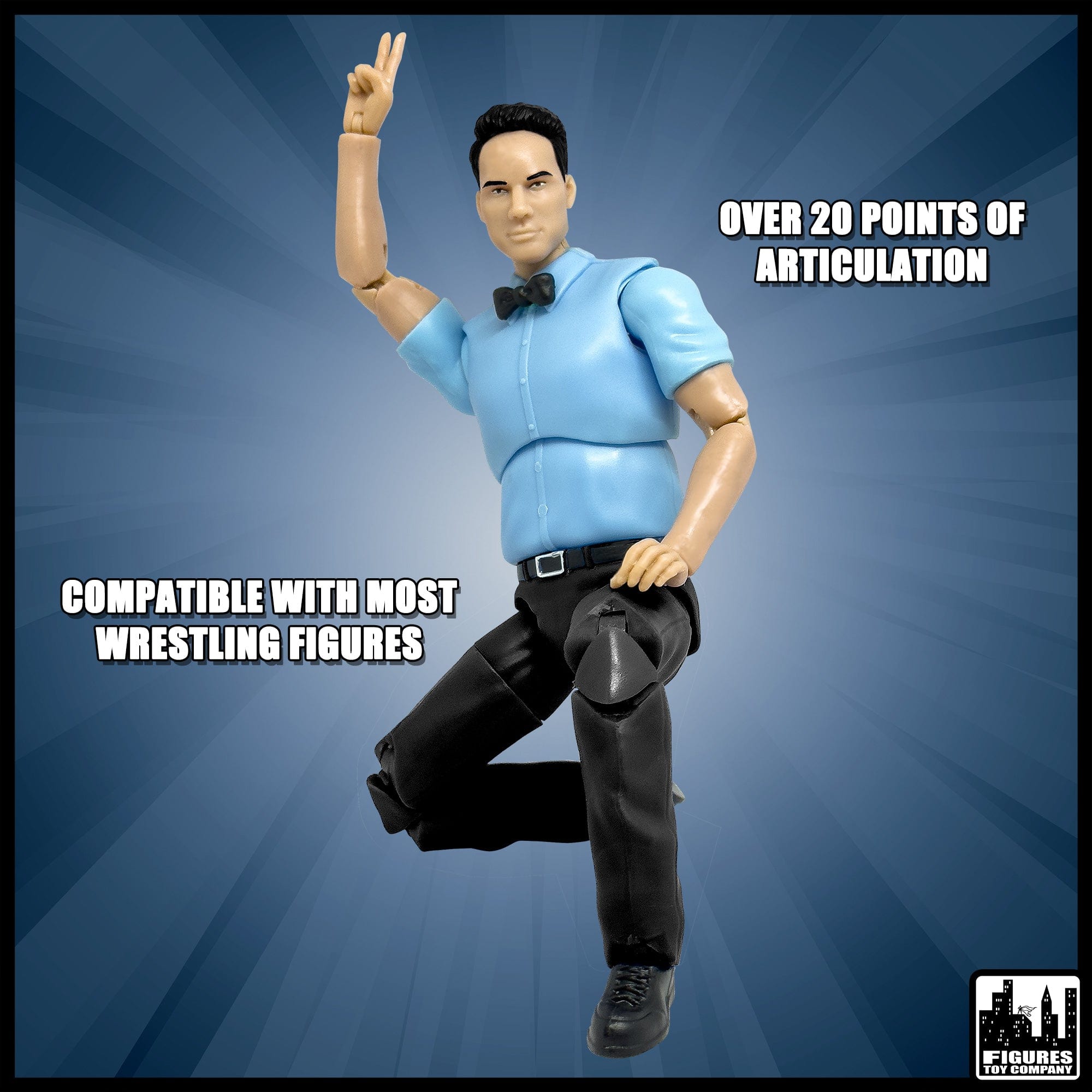 Referee Figures Set of Four Ultimate Referees for WWE & AEW Wrestling Action Figures ...