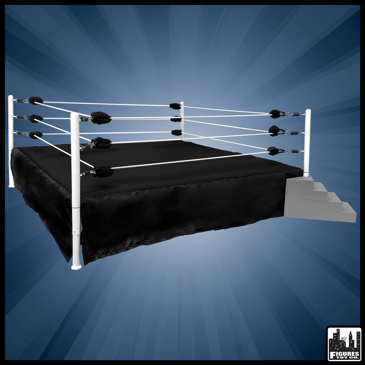 Solid Black Ring Mat for Figures Toy Company Wrestling Action Figure Ring