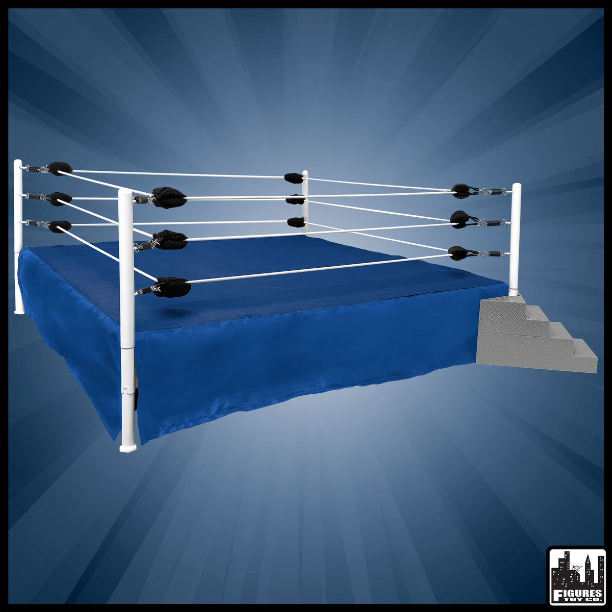 Solid Blue Ring Mat for Figures Toy Company Wrestling Action Figure Ring