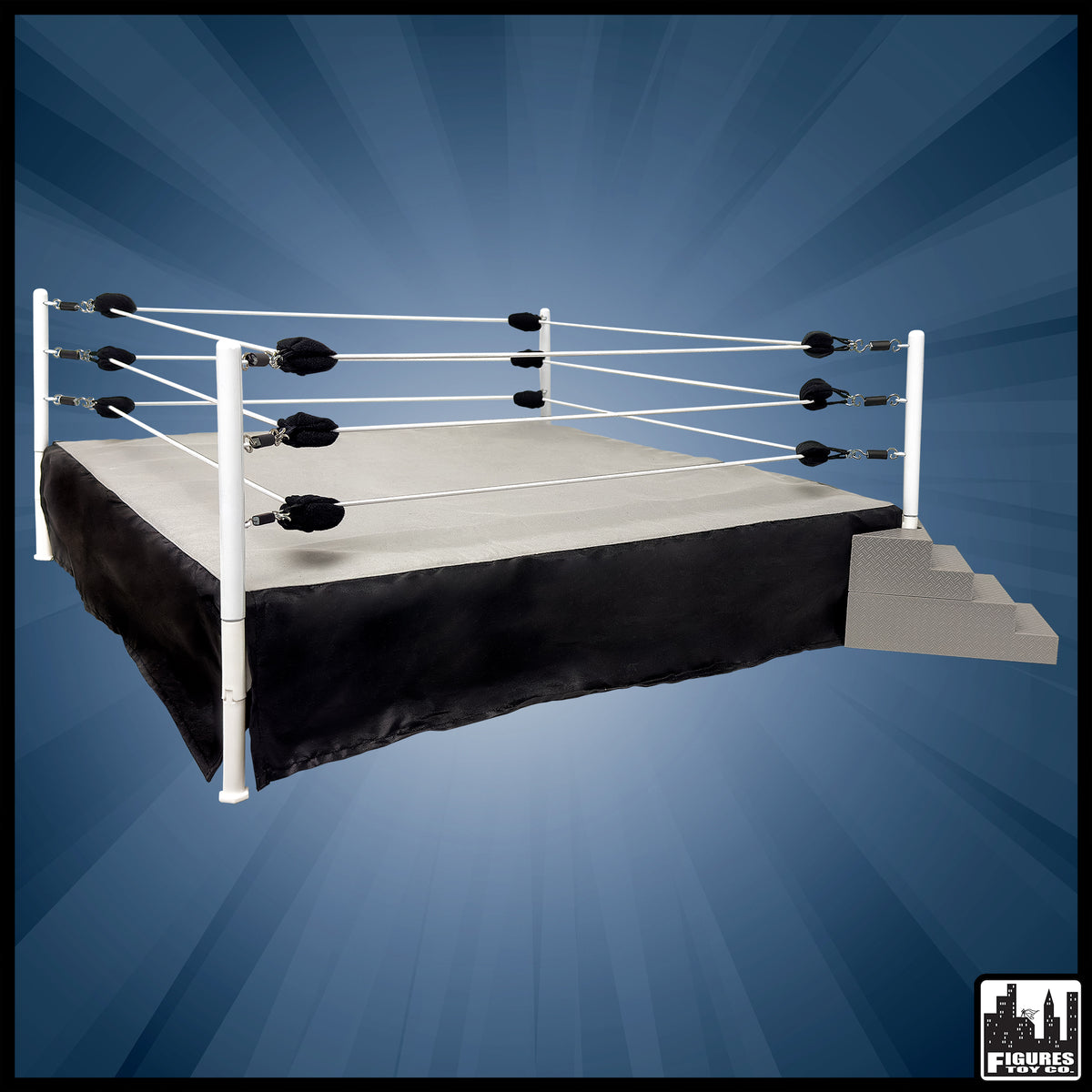 Wrestling Ring &amp; 10 LOOSE Rising Stars of Wrestling Action Figures