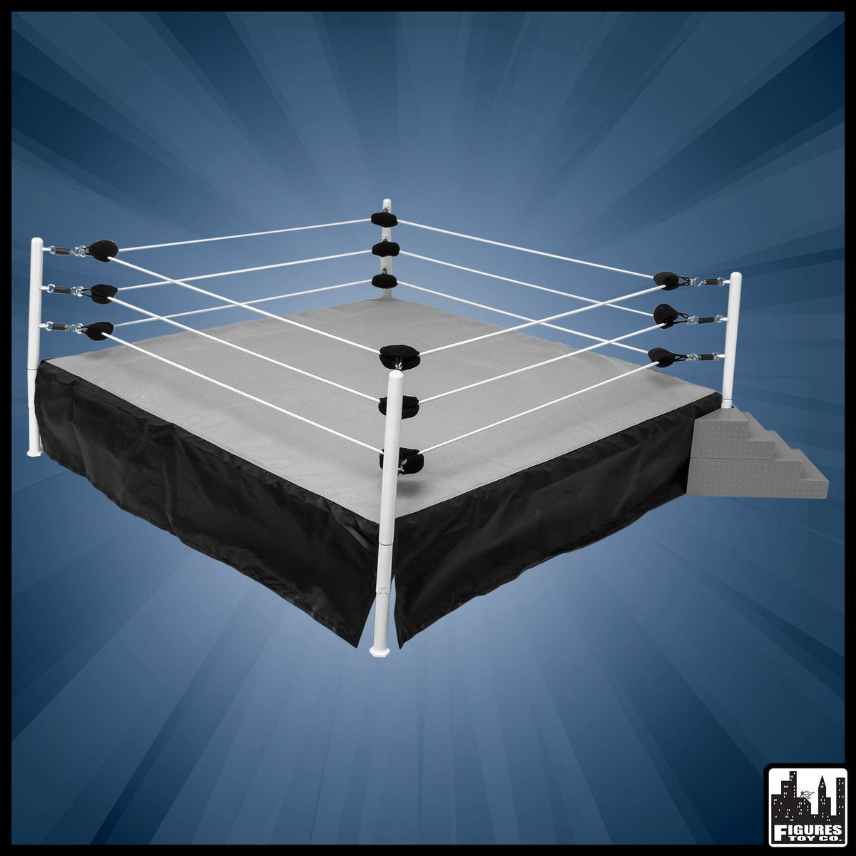 Wrestling Ring &amp; Ultimate Barricade for WWE &amp; AEW Wrestling Action Figures