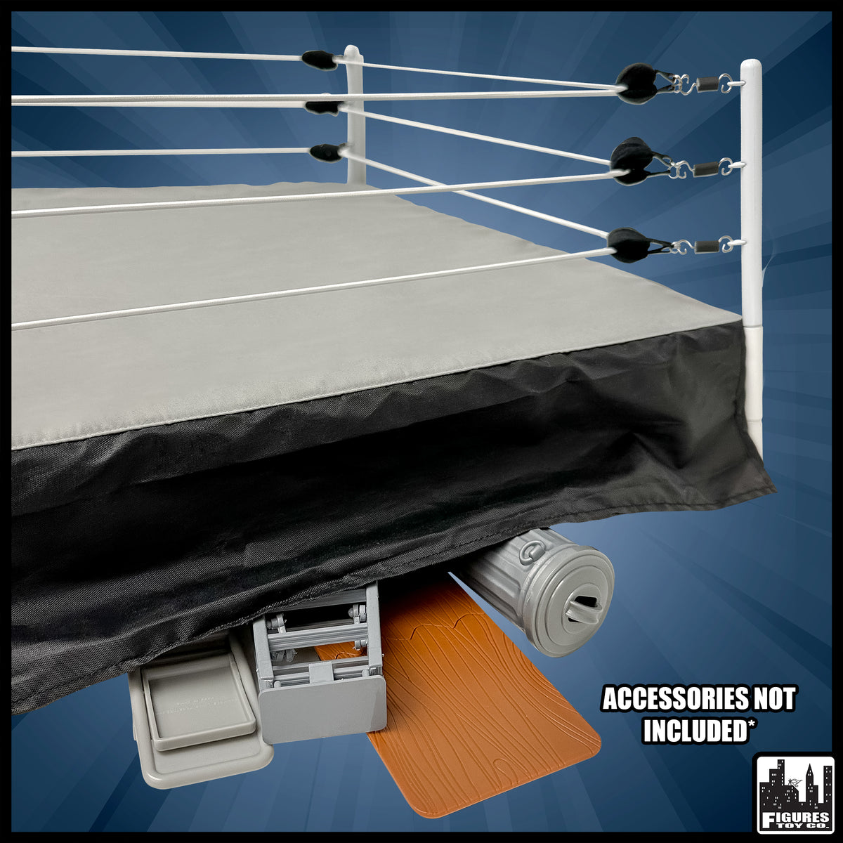 Wrestling Ring &amp; Entrance Stage For WWE &amp; AEW Wrestling Action Figures