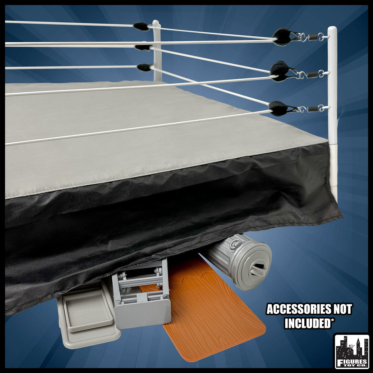 Wrestling Ring &amp; Ultimate Barricade for WWE &amp; AEW Wrestling Action Figures