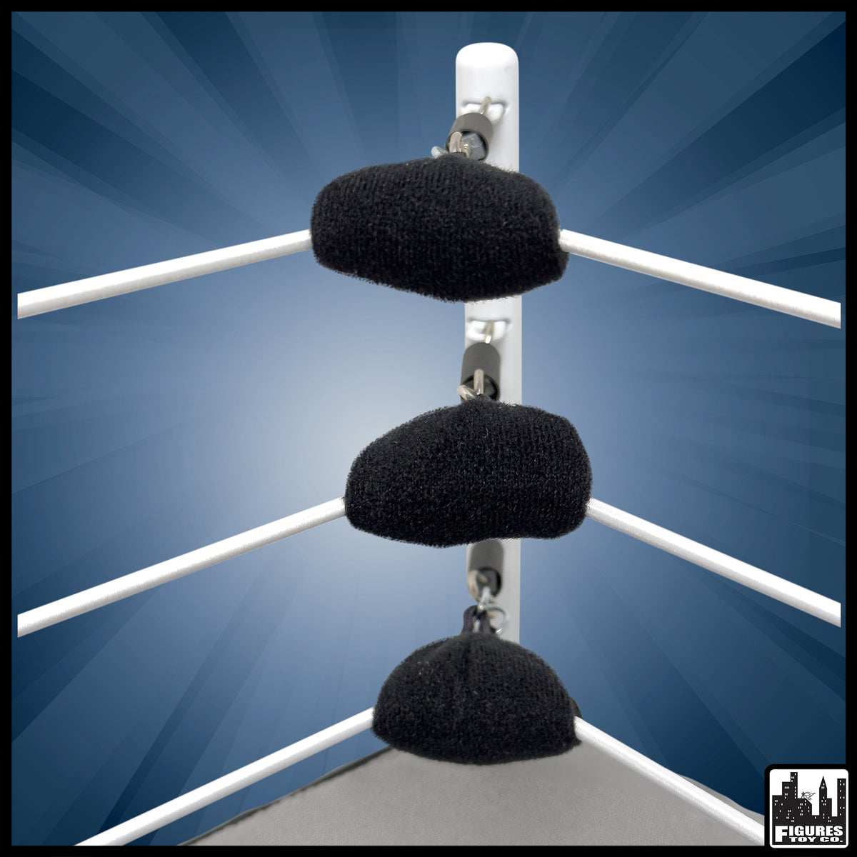 Wrestling Ring &amp; 10 LOOSE Rising Stars of Wrestling Action Figures