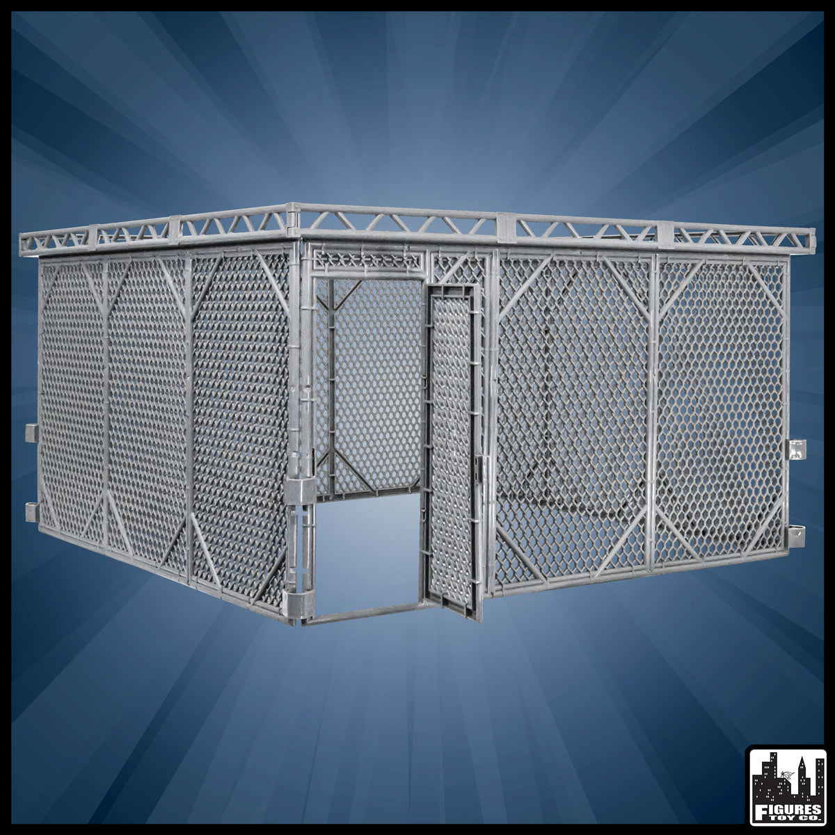 Steel Cage Playset &amp; Wrestling Ring for WWE &amp; AEW Wrestling Action Figures