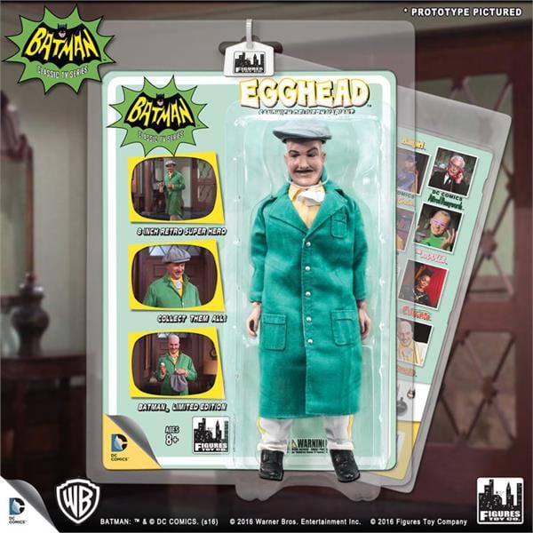 Batman Classic 1966 TV Series Retro 8 Inch Action Figures Villain Variant Series: Egghead