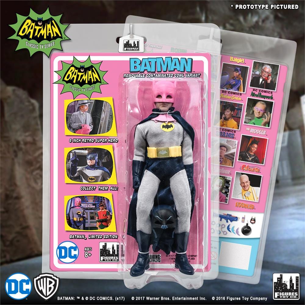 Batman Classic TV Series 8 Inch Action Figure: Batman In Pink Removable Cowl
