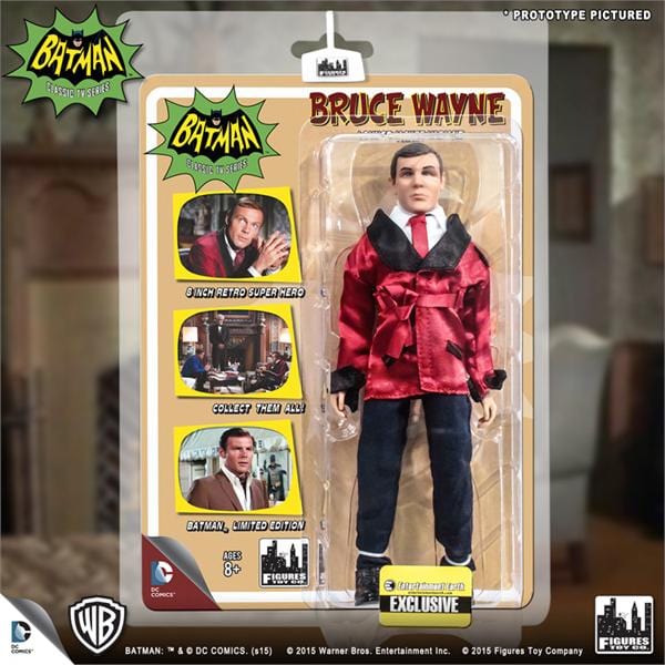 Batman Classic TV Series 8 Inch Action Figure: Bruce Wayne Lounge Jacket Variant