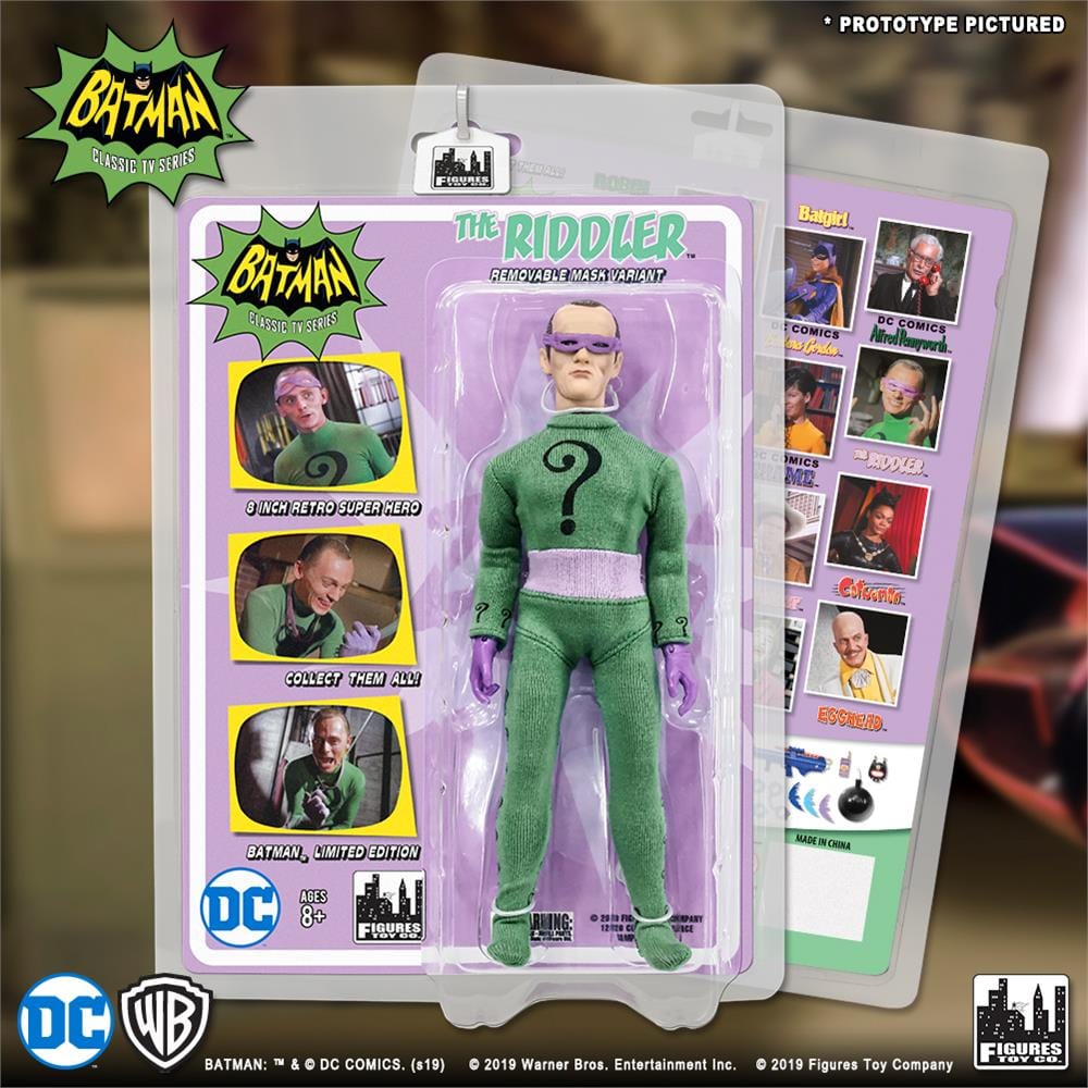 Batman Classic TV Series 8 Inch Figures: Riddler With Removable Mask ...