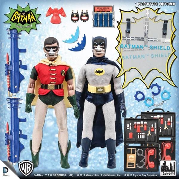 Batman Classic TV Series 8 Inch Figures &quot;Breather&quot; Deluxe Batman &amp; Robin Variants With Accessories