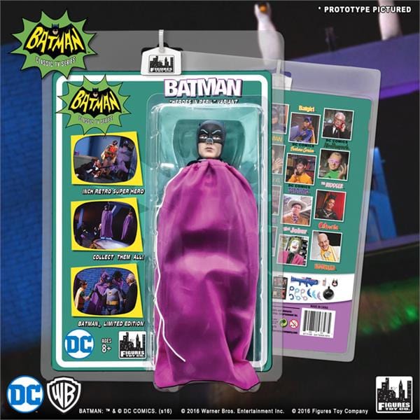 Batman Classic TV Series 8 Inch Figures &quot;Heroes In Peril&quot; Series 2 Deluxe Batman Purple Bag Variant
