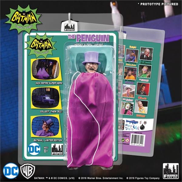 Batman Classic TV Series 8 Inch Figures &quot;Heroes In Peril&quot; Series 2 Deluxe The Penguin Purple Bag Variant