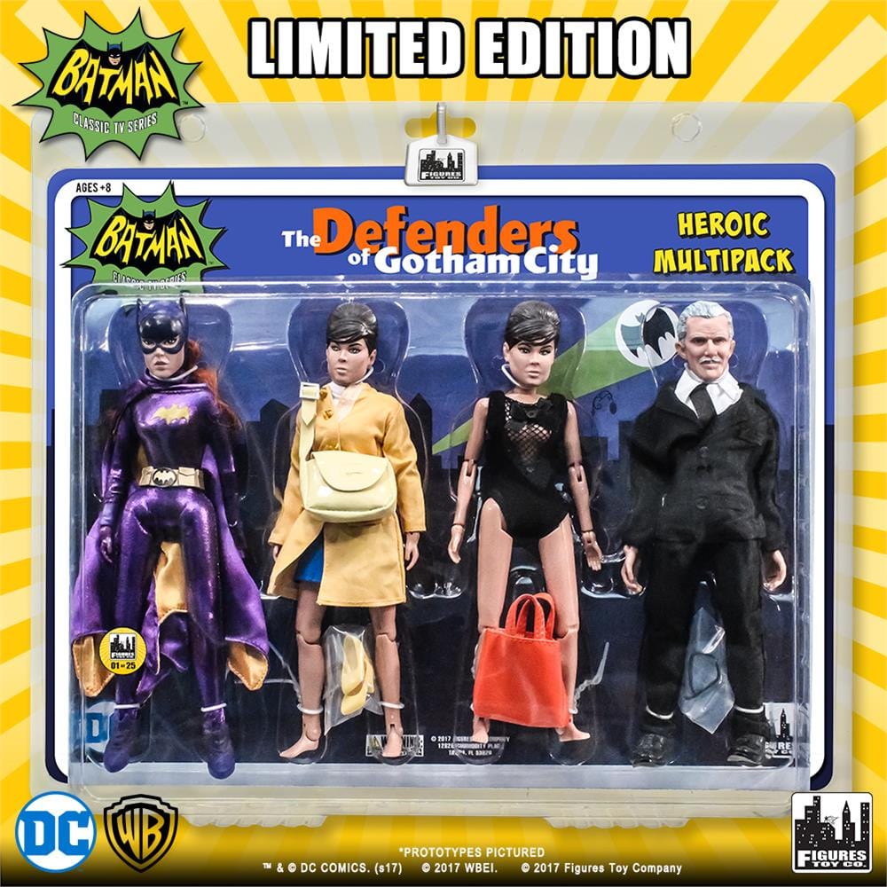 Batman Classic TV Series Action Figures Four Pack: Batgirl, Barbara Gordon, Alfred Pennyworth