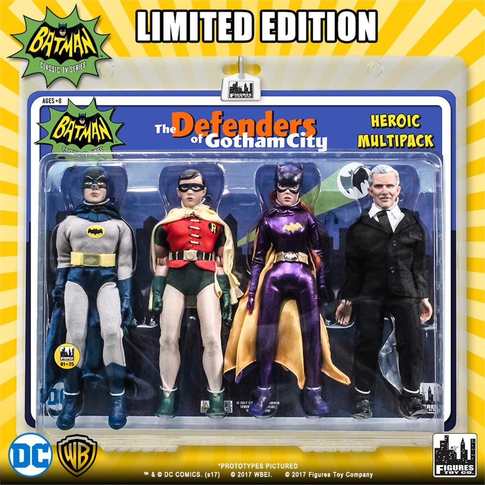 Batman Classic TV Series Action Figures Four Pack: Batman, Robin, Batgirl, Alfred