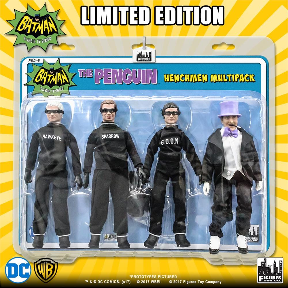 Batman Classic TV Series Action Figures: The Penguin and 3 Henchman Figures Four-Pack