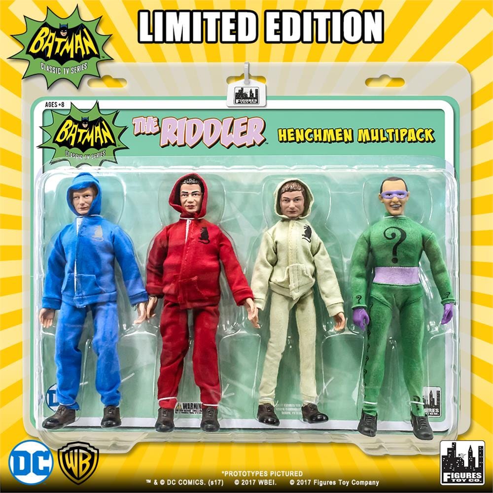 Batman Classic TV Series Action Figures: The Riddler and 3 Henchman Figures Four-Pack