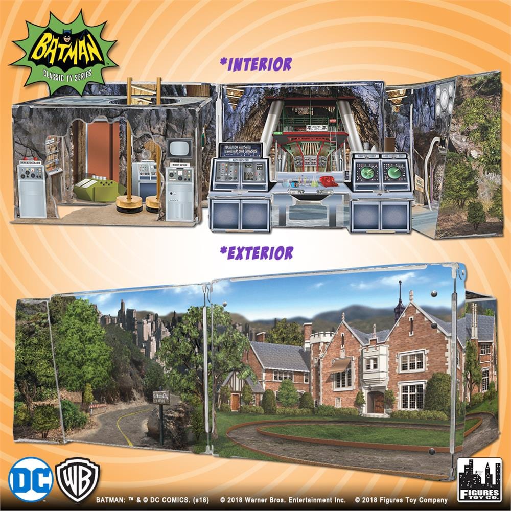 Batman Classic TV Series Batcave Retro Playset - Figures Toy Company