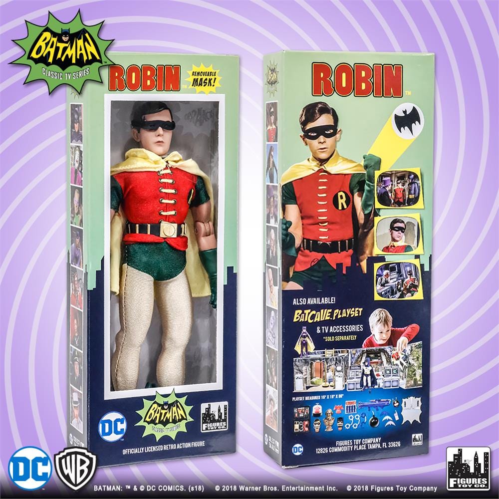 Batman Classic TV Series Boxed 8 Inch Action Figures: Robin (Removable Mask)