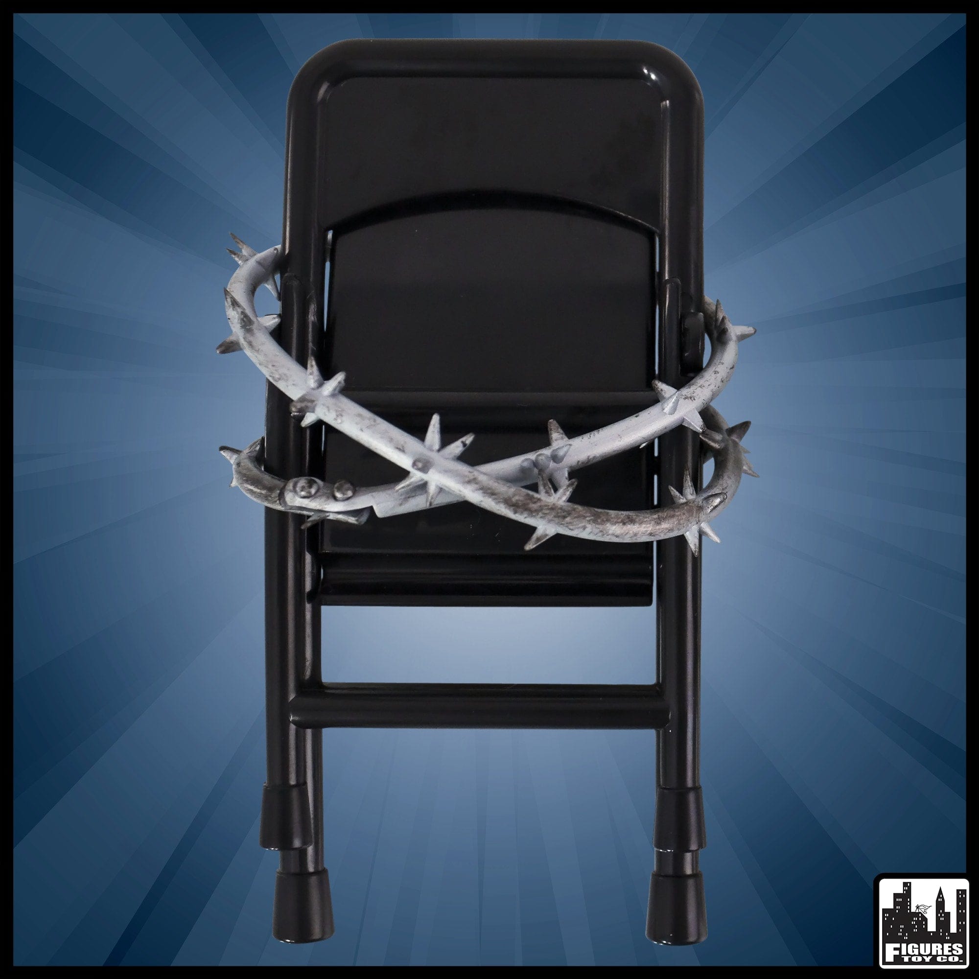 Black Barbed Wire Folding Chair for Wrestling Figures