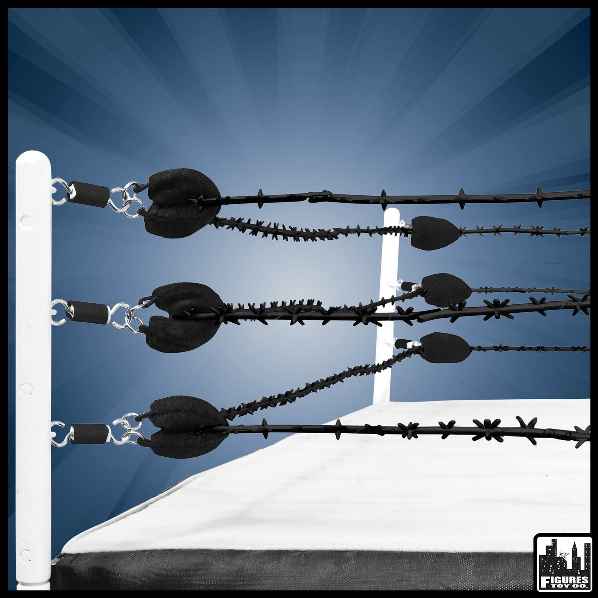 Black Barbed Wire War Ring Ropes for Wrestling Action Figure Rings