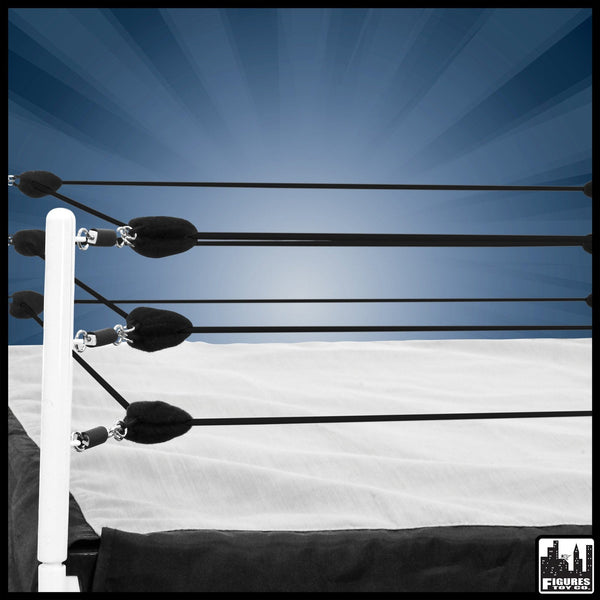 Wwe White Ropes Black Ring Ropes for SMALL WWE & AEW Wrestling Action Figure Rings ...