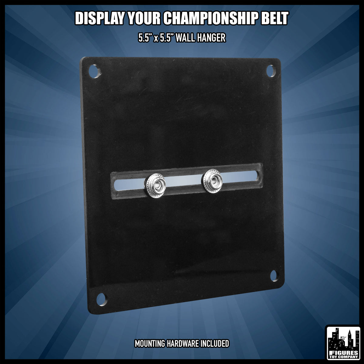Black Universal Replica Belt Wall Hanger — hanger dimensions.