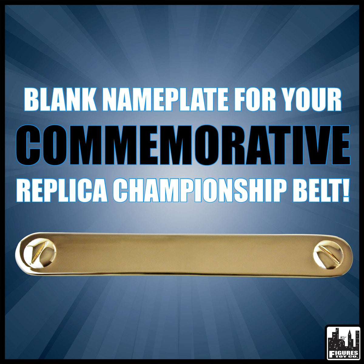 BLANK Nameplate for WWE Replica Commemorative Championship Belts