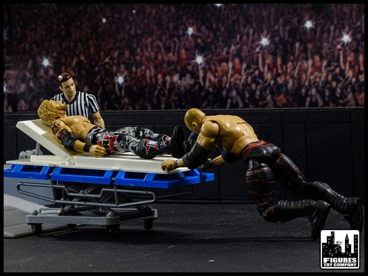 Blue and White Deluxe Moving Stretcher for WWE Wrestling Action Figures