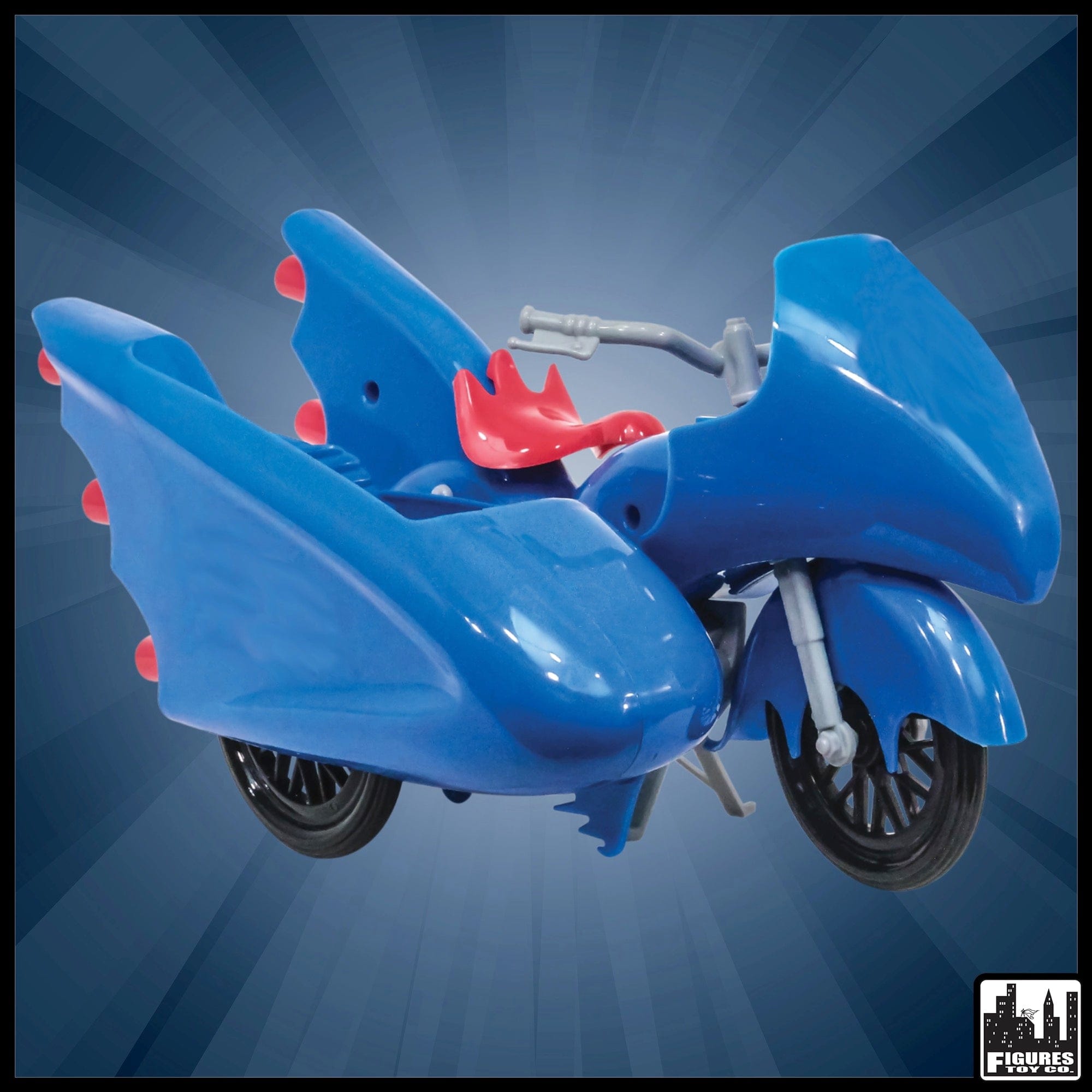 Blue Motorcycle With Sidecar for 6-8 Inch Action Figures