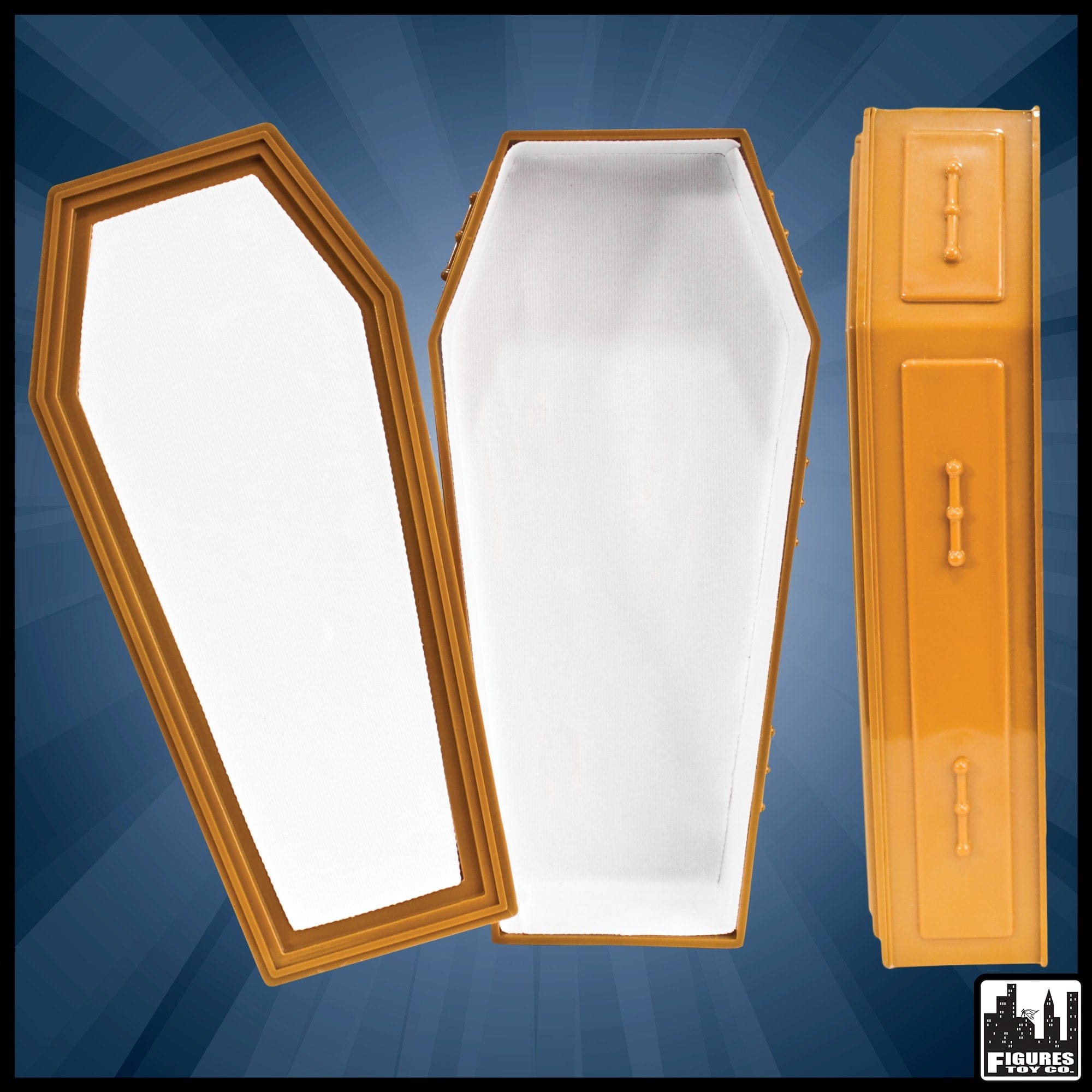 Brown Coffin for WWE Wrestling Action Figures