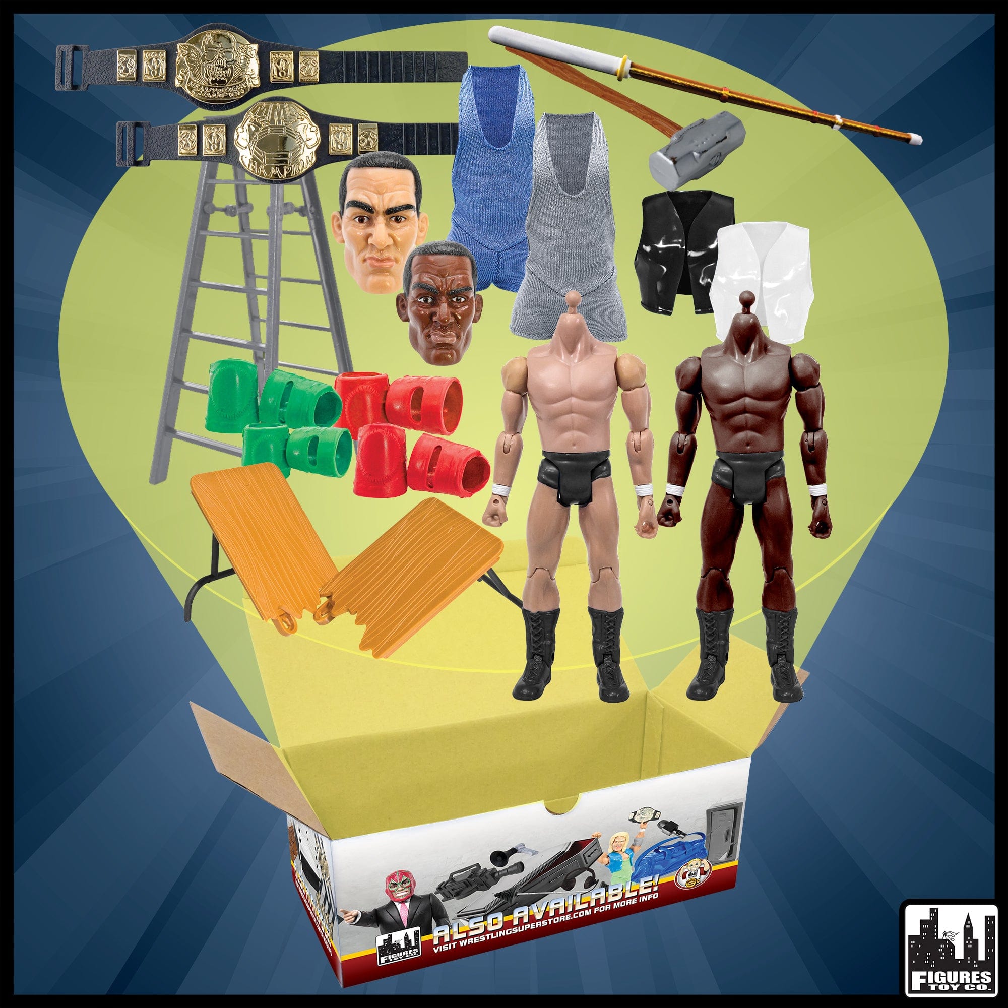 Legends of Wrestling Figures: Accessory Set & FREE Loose Figure - Figures  Toy Company