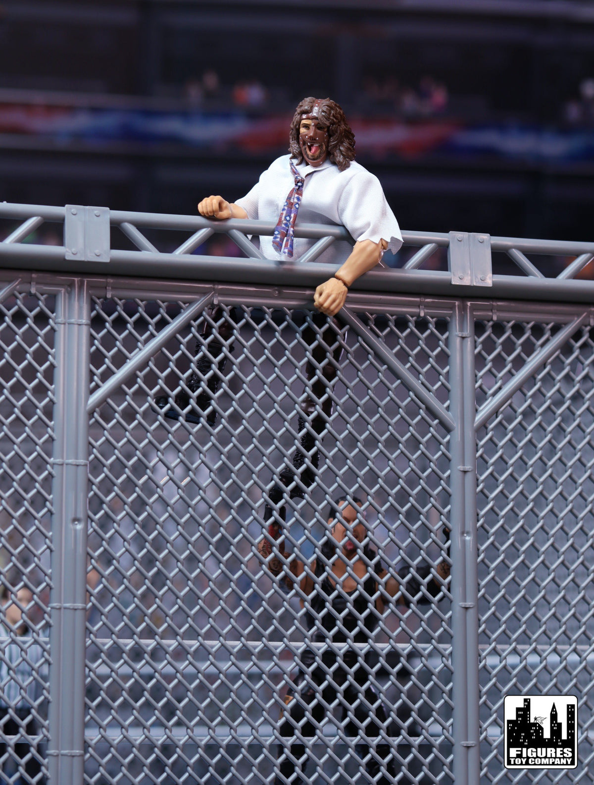 Steel Cage Playset &amp; Wrestling Ring for WWE &amp; AEW Wrestling Action Figures