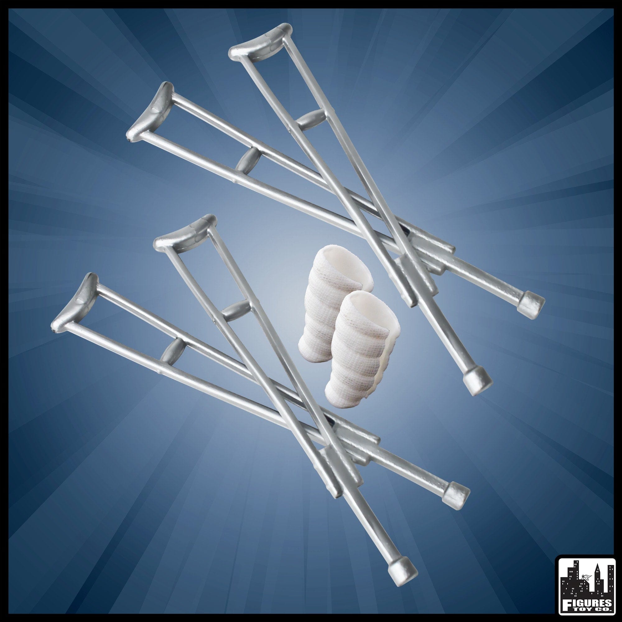 Cast and Crutches Accessory Deal for WWE Wrestling Action Figures