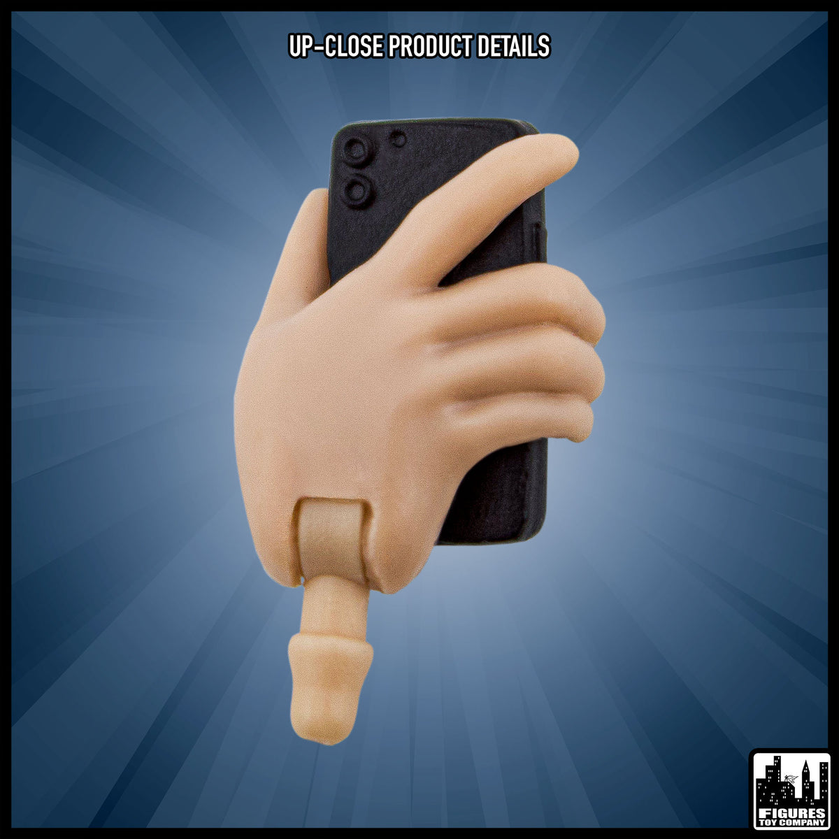 Cell Phone Hands Male White Skin Black Phone 1 02 Hand Detail