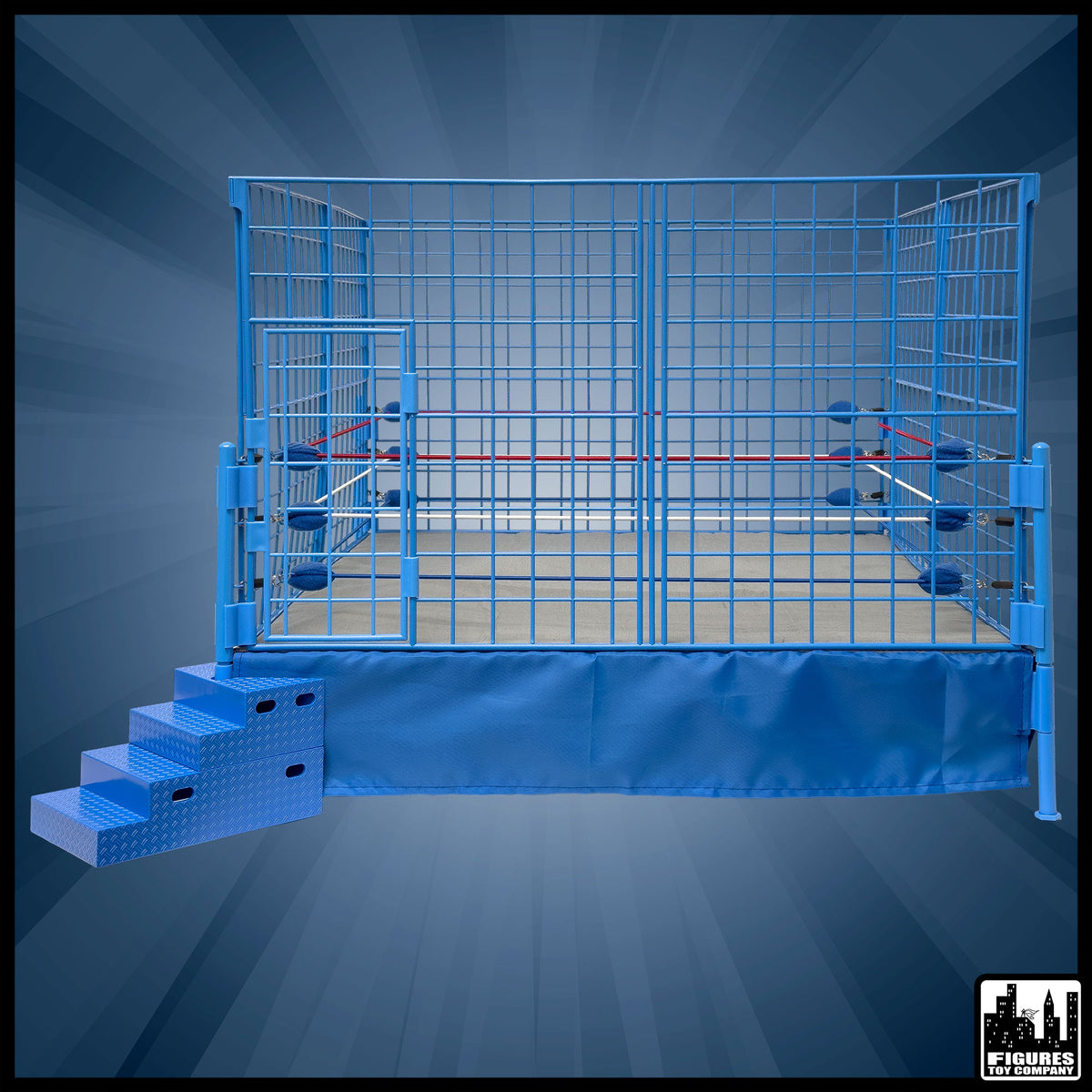Classic Wrestling Ring & Classic Steel Cage — assembled ring and cage.