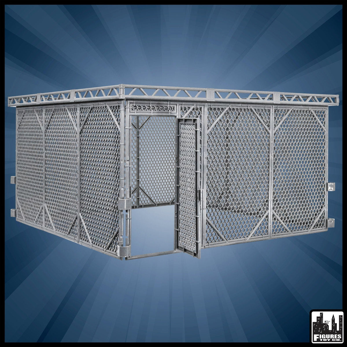 Combo Deal: Steel Cage Playset &amp; Figures Toy Company Wrestling Ring