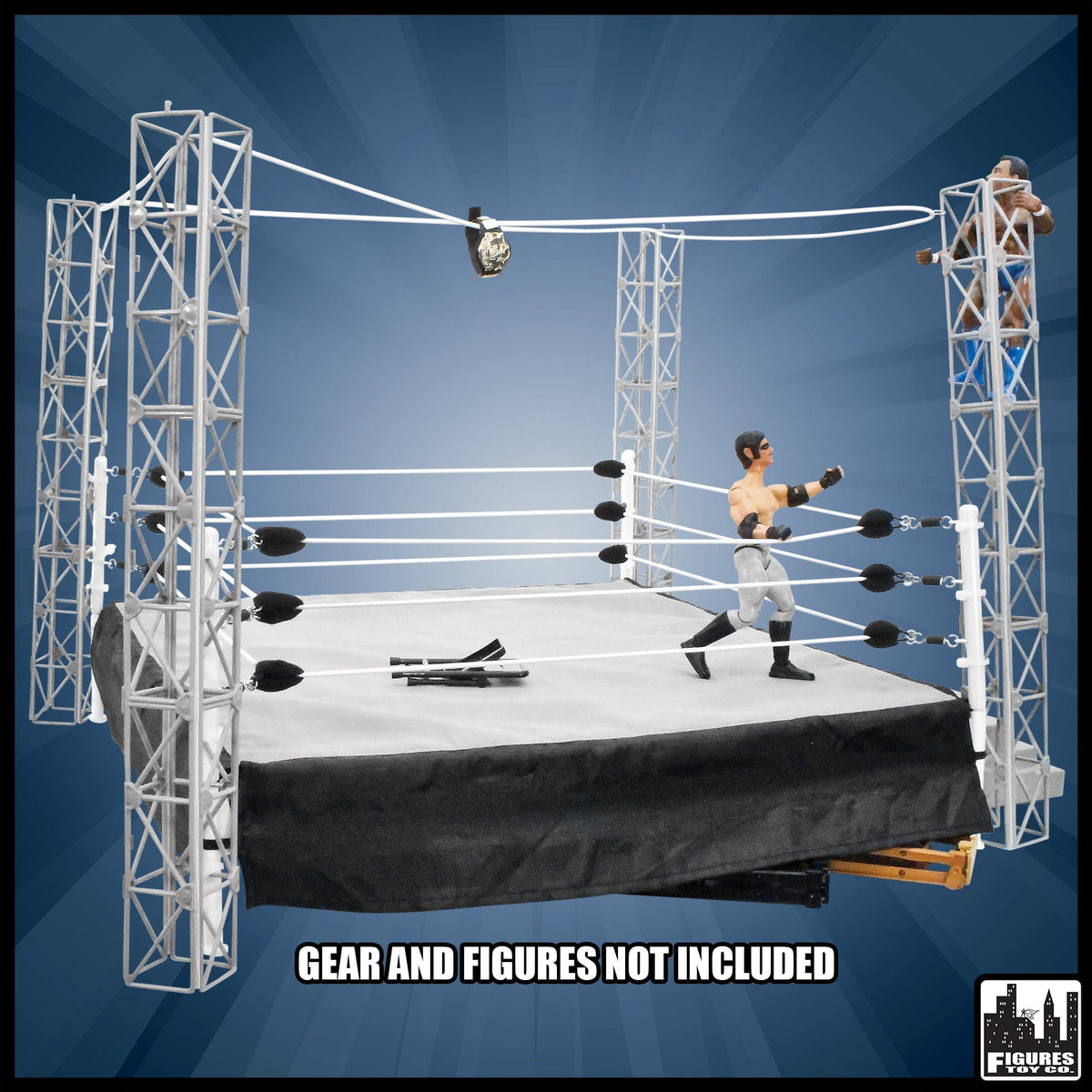 Combo Deal: Wrestling Ring for Action Figures &amp; Highwire War Playset