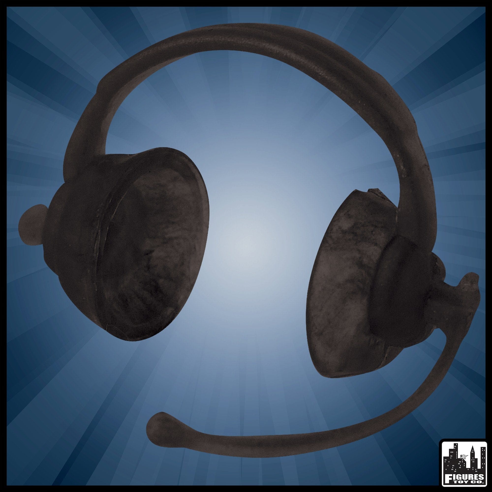 Commentator Black Headphones for WWE Wrestling Action Figures