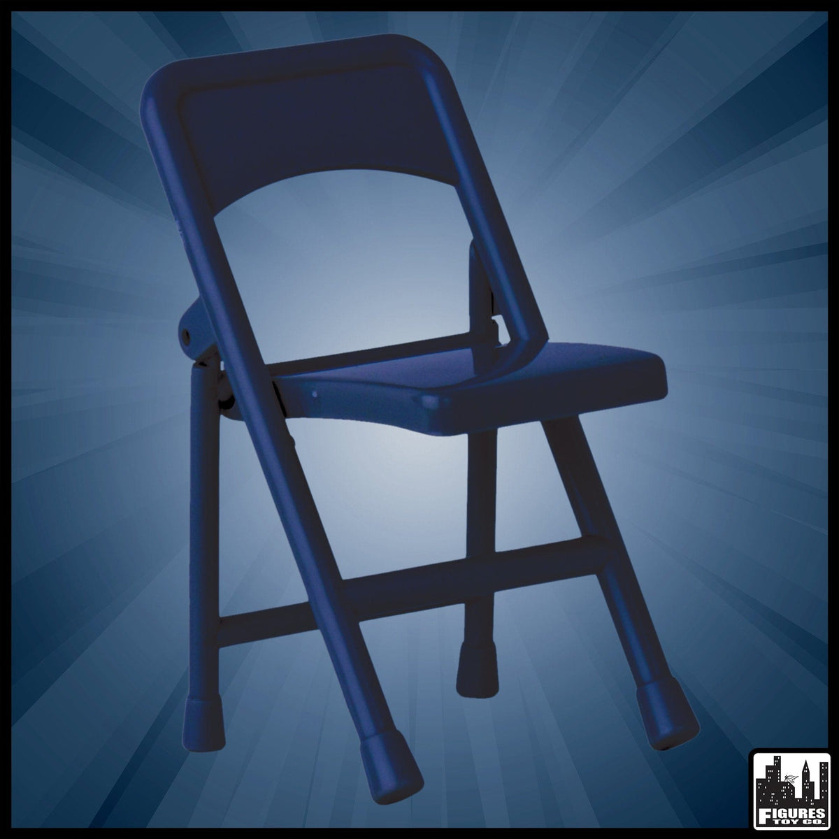 Dark Blue Folding Chair for WWE Wrestling Action Figures