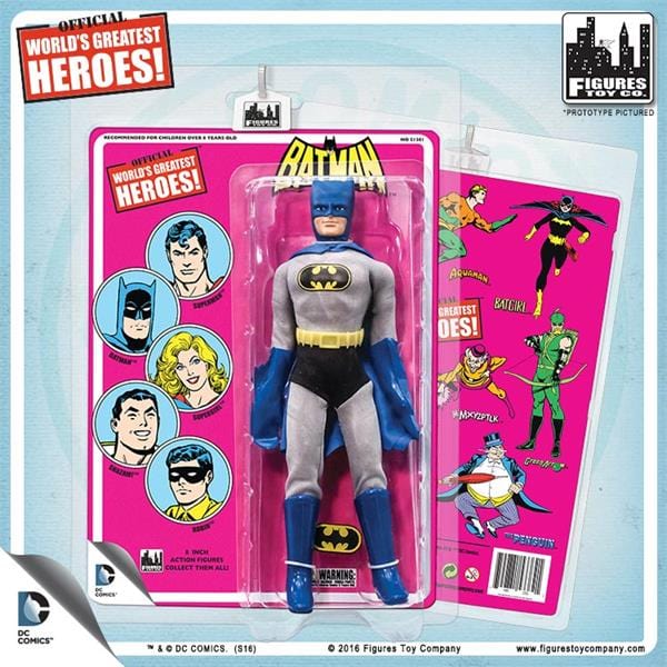 DC Comics 8 Inch Action Figures with Retro Cards: Batman