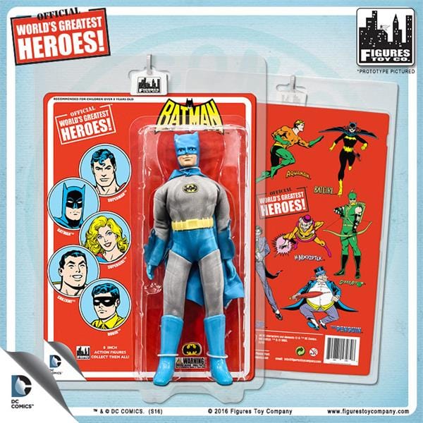 DC Comics 8 Inch Action Figures with Retro Cards: Batman (Justice League)