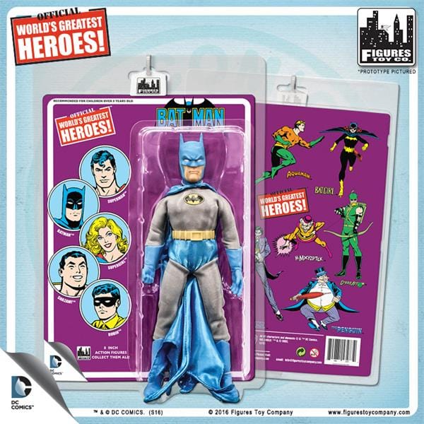 DC Comics 8 Inch Action Figures with Retro Cards: Batman (New Head Sculpt)