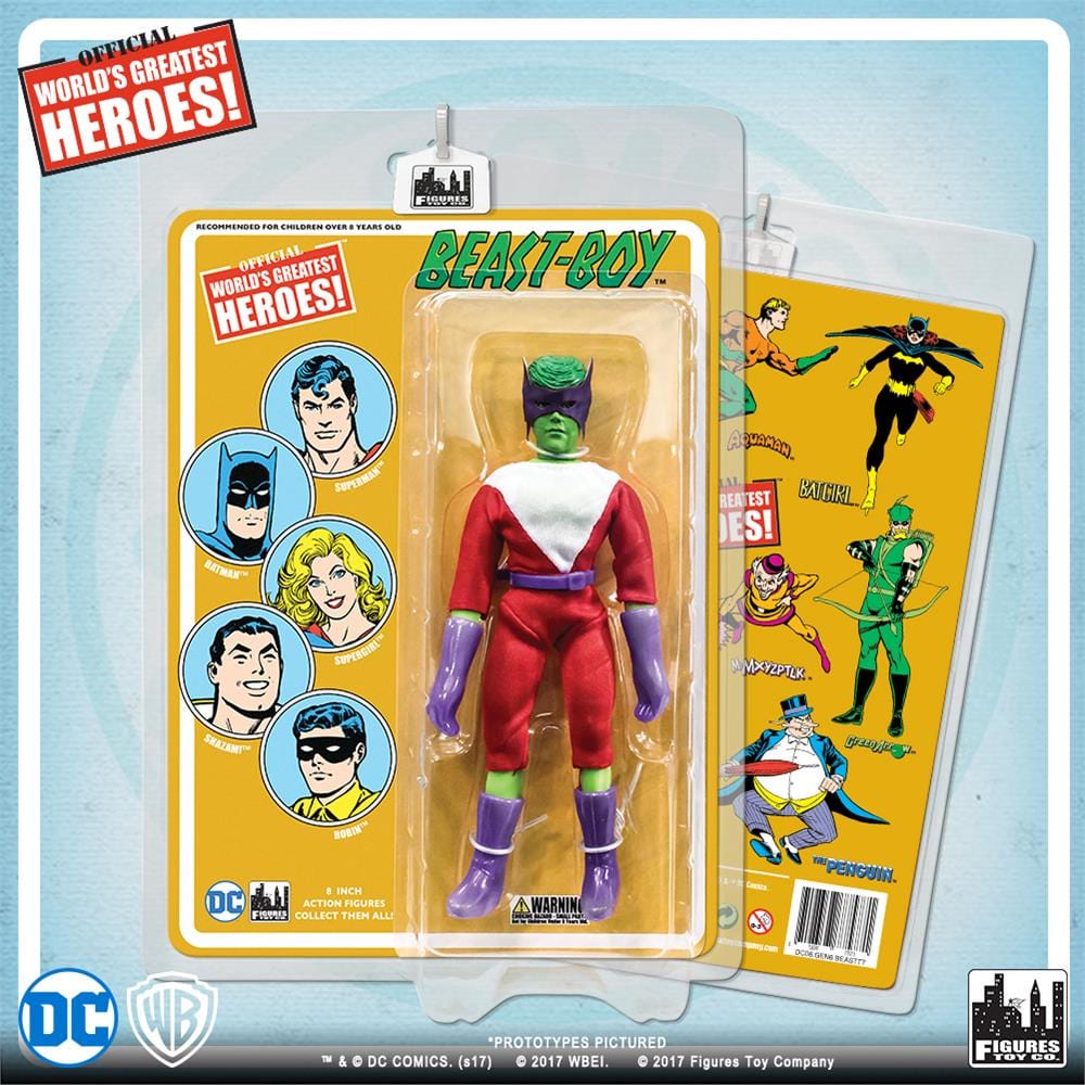 DC Comics 8 Inch Action Figures with Retro Cards: Beast Boy [Green Head]