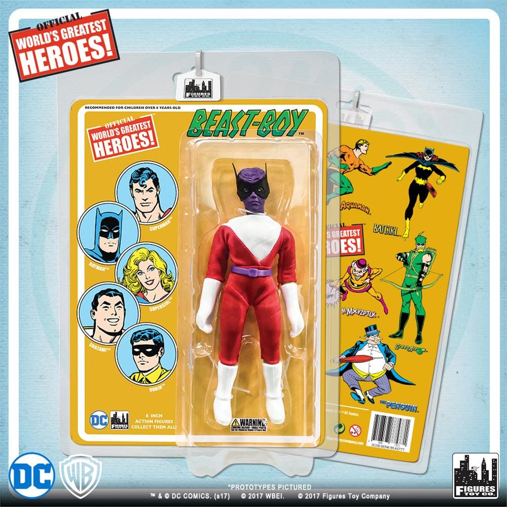 DC Comics 8 Inch Action Figures with Retro Cards: Beast Boy [Purple Head]