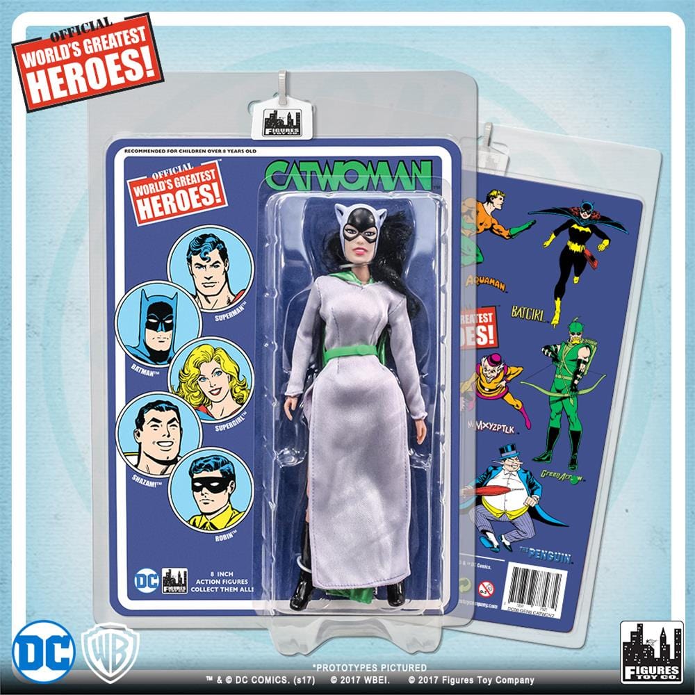 DC Comics 8 Inch Action Figures with Retro Cards: Catwoman [Purple Dress]